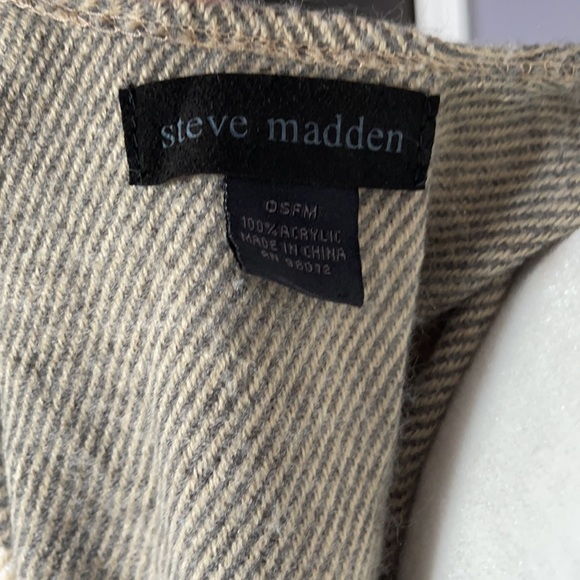 Steve Madden plaid fringe wrap one size Oversized blanket wrap plaid multicolor - Picture 4 of 5